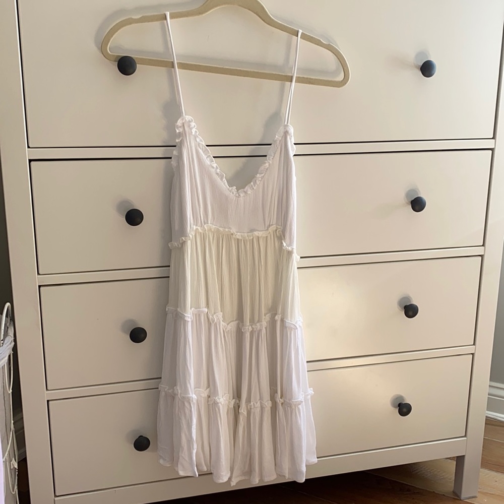 White flowy dress